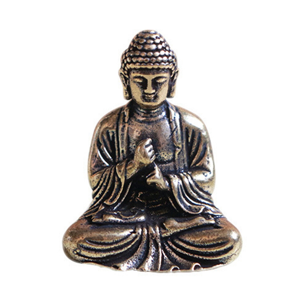 Merkkitön Mini Buddha Statue Buddha Statue Chinese Buddhism Pure Bronze