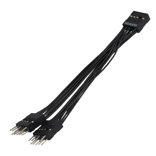 Motherboard Audio HD Extension Cable Black for PC DIY 10cm 2