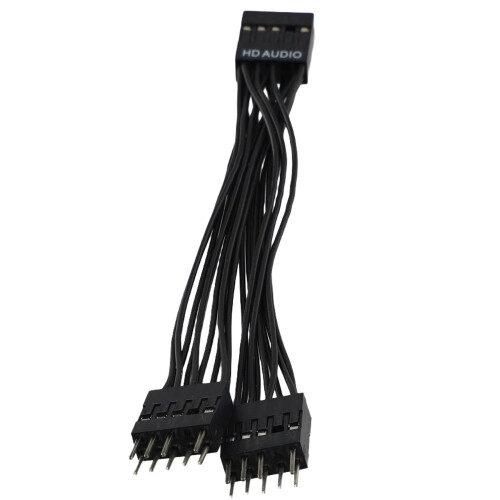 Motherboard Audio HD Extension Cable Black for PC DIY 10cm 1