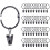 42 Pack Openable Curtain Rings with Clips, 1 Inch Interior Diameter, 1