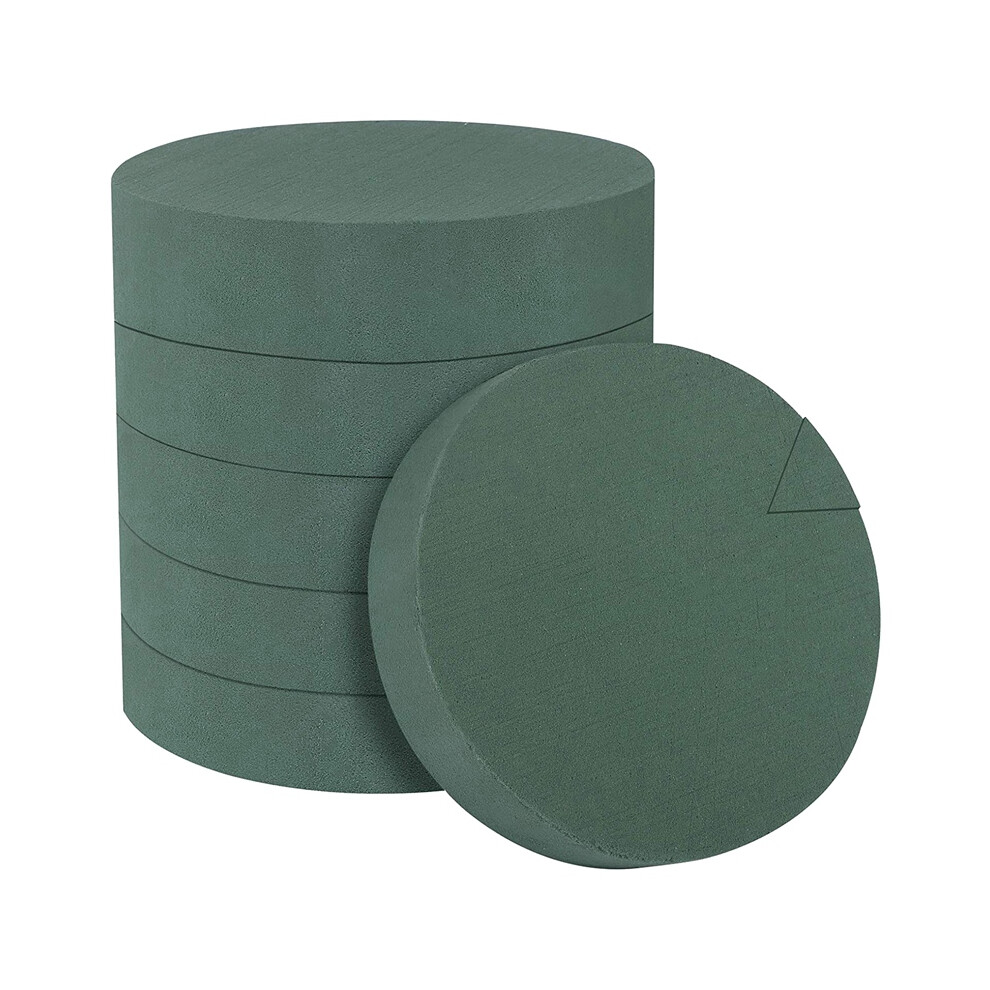 6 Bloques De Espuma De Flores, Redondos Y Secos De 6,5 Pulgadas-image