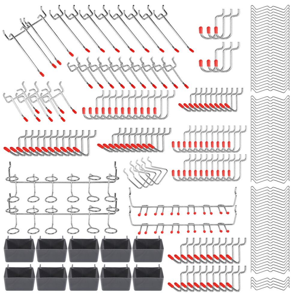 228 Pcs Pegboard Hooks Assortment With Metal Hooks Sets, Pegboard 4852214086129