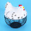 Egg Basket, Wrought Wire Restaurant Basket,Kitchen Hen Decor (White) 6