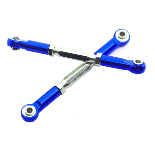 2Pcs Metal Adjustable Steering Linkage Servo Link Pull Rod,3 2