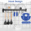 Silicone Pan Handle Cover Ear Clip Cast Iron Handle Holder,Blue,2PCS 6