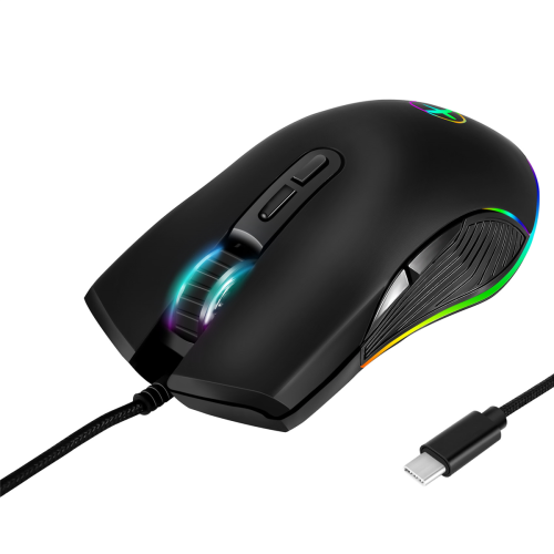 USB C Mouse Type C Ergonomic Wired Mouse RGB Gaming Mouse 1