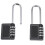 2 Pack Padlock Shackle Lock 6.5cm 4 Digit Resettable Combination Lock 6