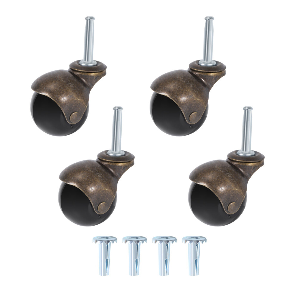 Merkkitön 4 Pack 2 Inch Ball Caster With Sockets,For Furniture,Sofa,Chair