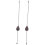2Pcs Bronze Ceiling Fan Pull Chain Set, Decorative Fan Pendant 3