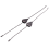 2Pcs Bronze Ceiling Fan Pull Chain Set, Decorative Fan Pendant 2