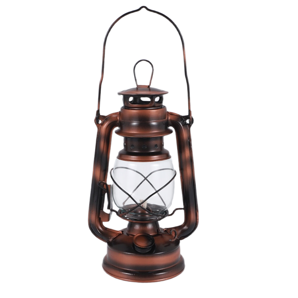 Photos - Flashlight 25Cm Iron Bronze Oil Lanterns Leak Proof Seal Camping Light(Cover)