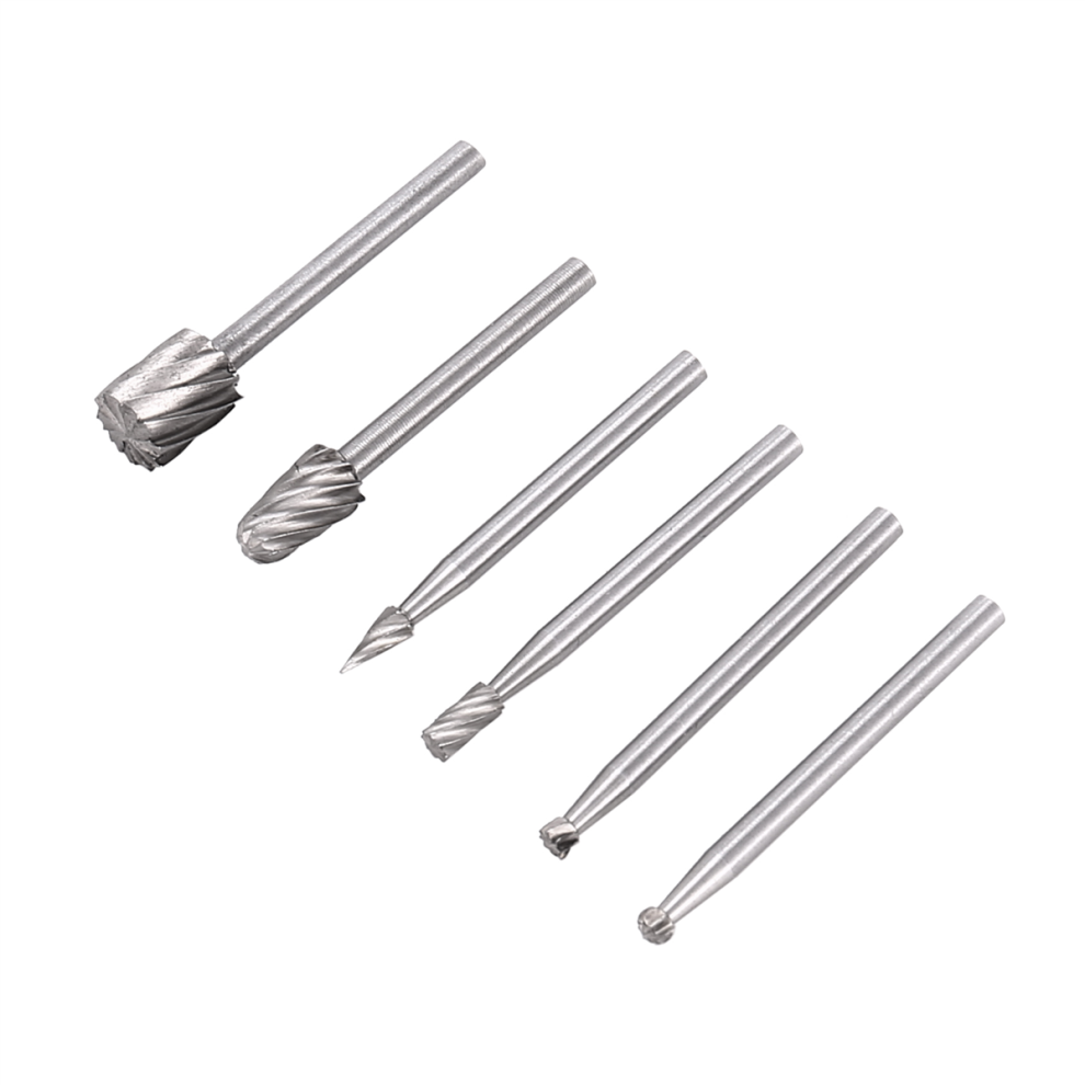 6Pcs Hss Rotary Multi Tool Burr Router Bit Mill Cutter Attachment 4852214004215