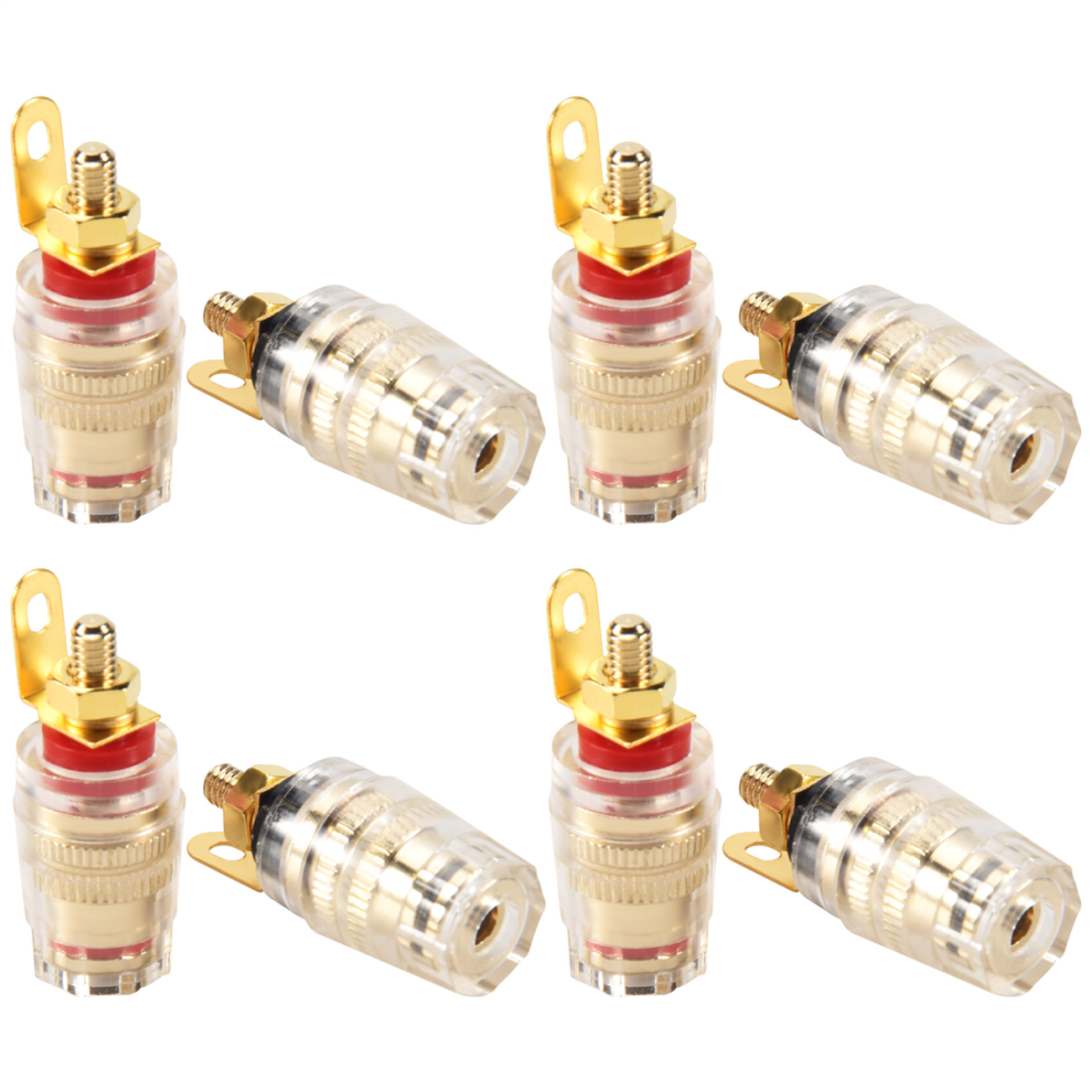 8Pcs 4Mm Amplifier Speaker Terminal Binding Post Banana Plug Jack 4852214006714