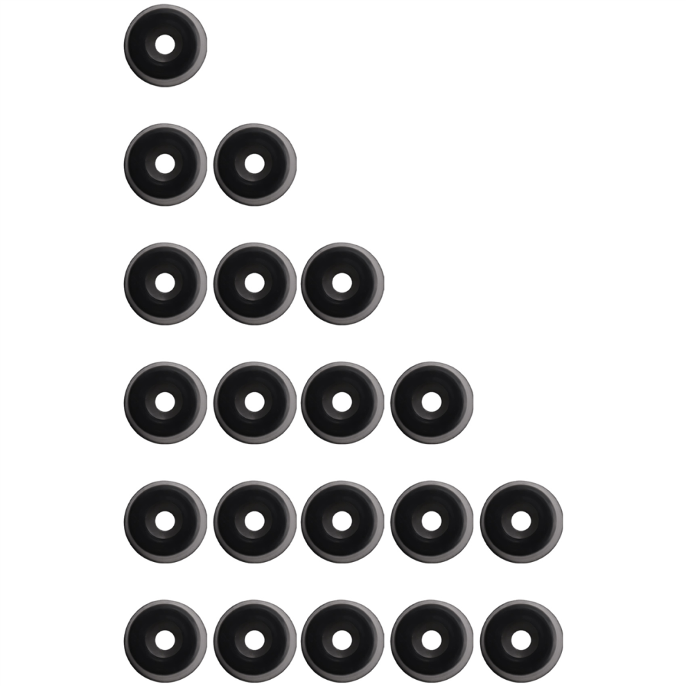 Rubber Anti Vibration Isolator Absorber Base Foot Pad 20Pcs Black 4852214010063