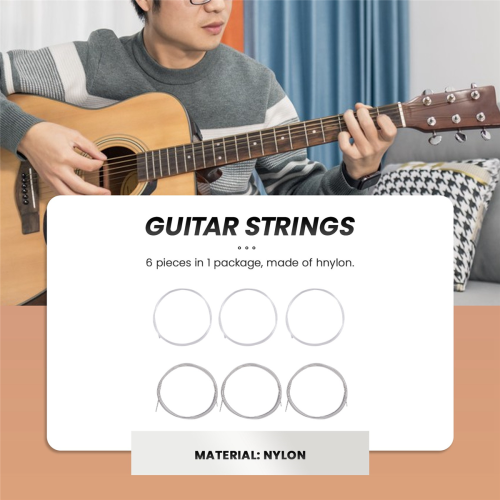 Klasická gitara šesť strunových SC12 Nylon Silver Plating Set 2