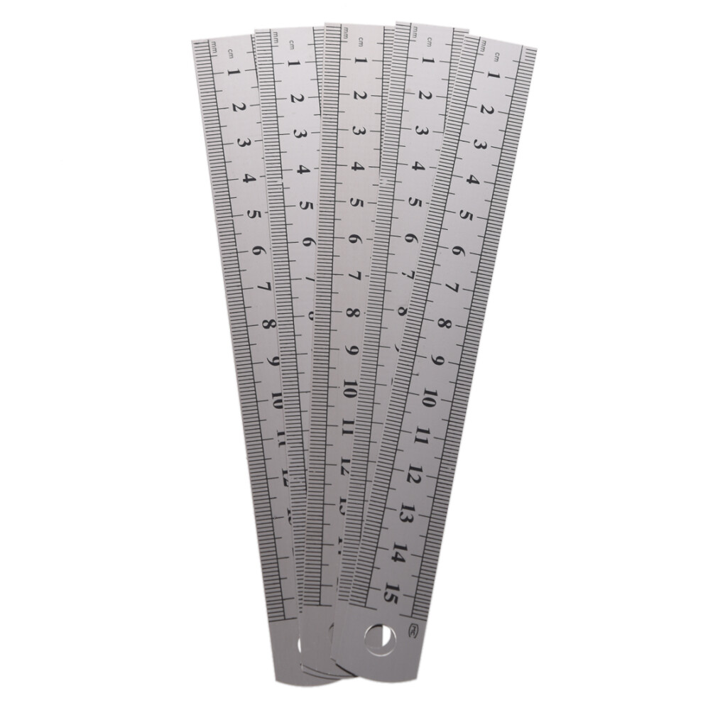 Photos - Accessory 5 Pcs Dual Side Marked 15cm 6 inch Stainless Steel Straight Ruler