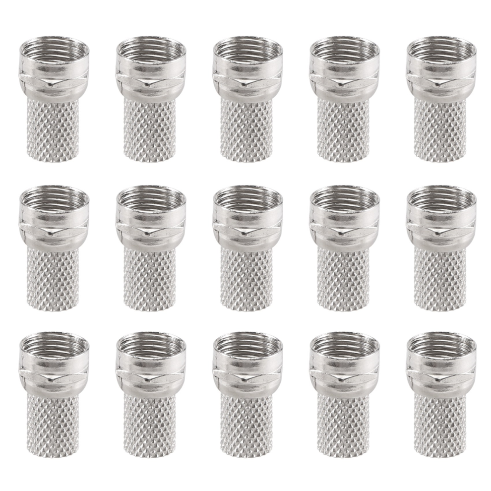15 Pcs Rg6 F-Type Twist-On Coax Coaxial Cable Rf Connector 4852214012265