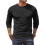 (Black, L) Mens Jumpers Ribbed Casual Pullover Sweater 3