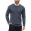 (Navy, L) Mens Jumpers Ribbed Casual Pullover Sweater 2