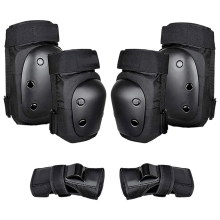 6Pcs Adult/Youth Knee Pads Elbow Wrist Guards Protective Gear Set for Multi Sports Skateboarding Skating Cycling M