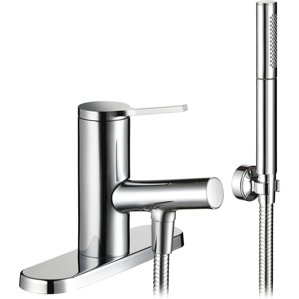 Mira Showers Evolve Bath Shower Mixer Tap Square Chrome + Shower Head + Hose