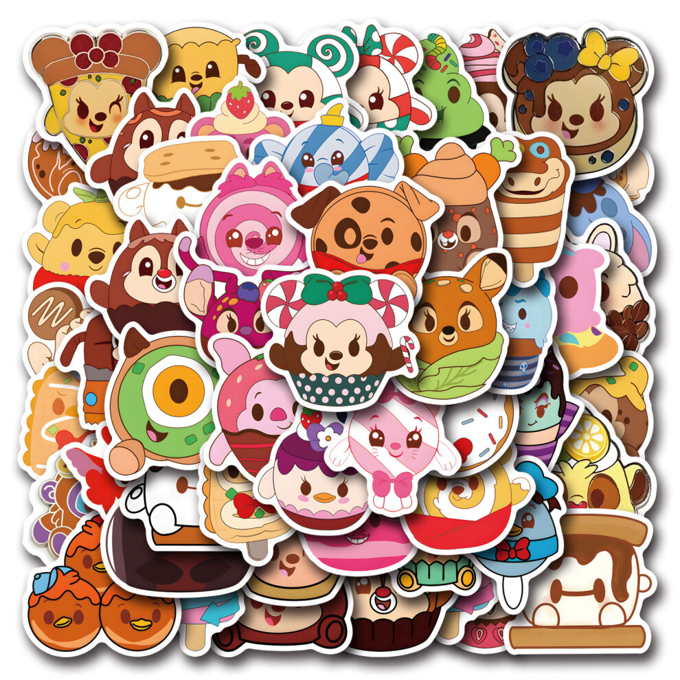 (MULTICOLOR) 50Pcs Cute Munchlings Stickers DIY Stickers Scrapbooking Phone Luggage Skateboard Waterproof Graffiti Decals