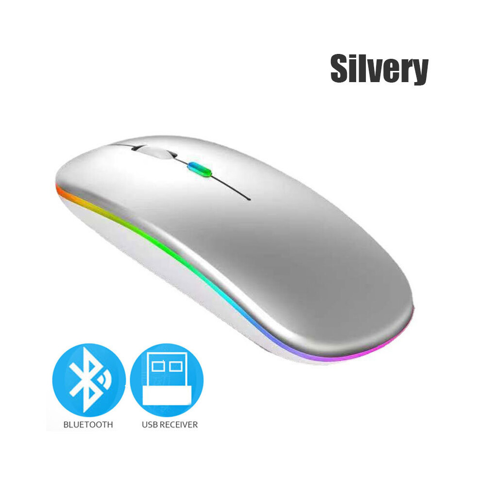 Photos - Mouse MAXPOWER Bluetoooth 5.0 Wireless With USB Rechargeable RGB Light For Laptop Computer PC Macbook Gaming (Black Left Hand)
