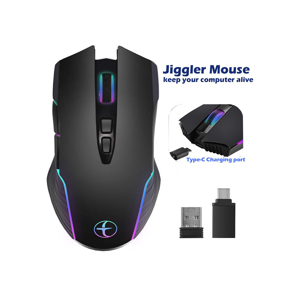 (Green) Wireless Mouse Type-C For Macbook Laptop Computer Silent Click Mice Rechargeable Wireless Mouse Plug Green 9036185677660