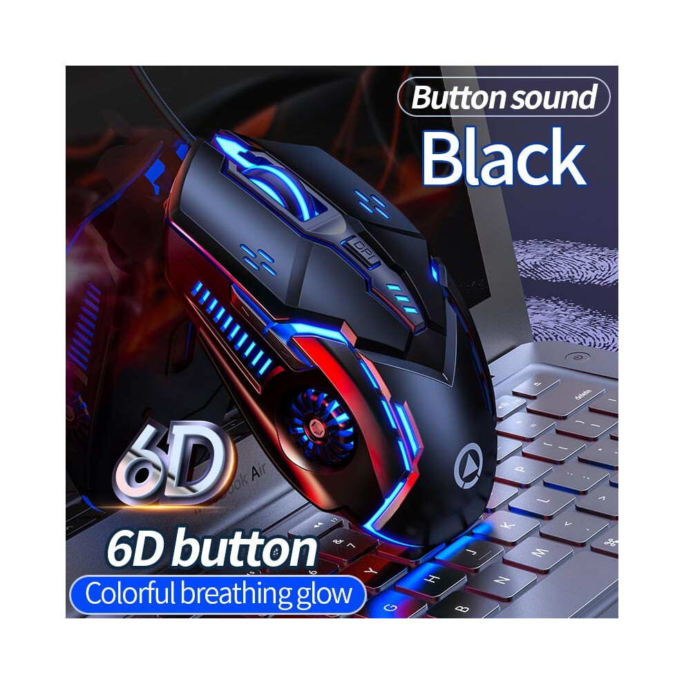 ( Green) Ergonomic Wired Gaming Mouse Rgb Mute Mause Led Backlit 3200Dpi 6Button G5 Usb Mechanical Mause For Dark/Green 9036185406505