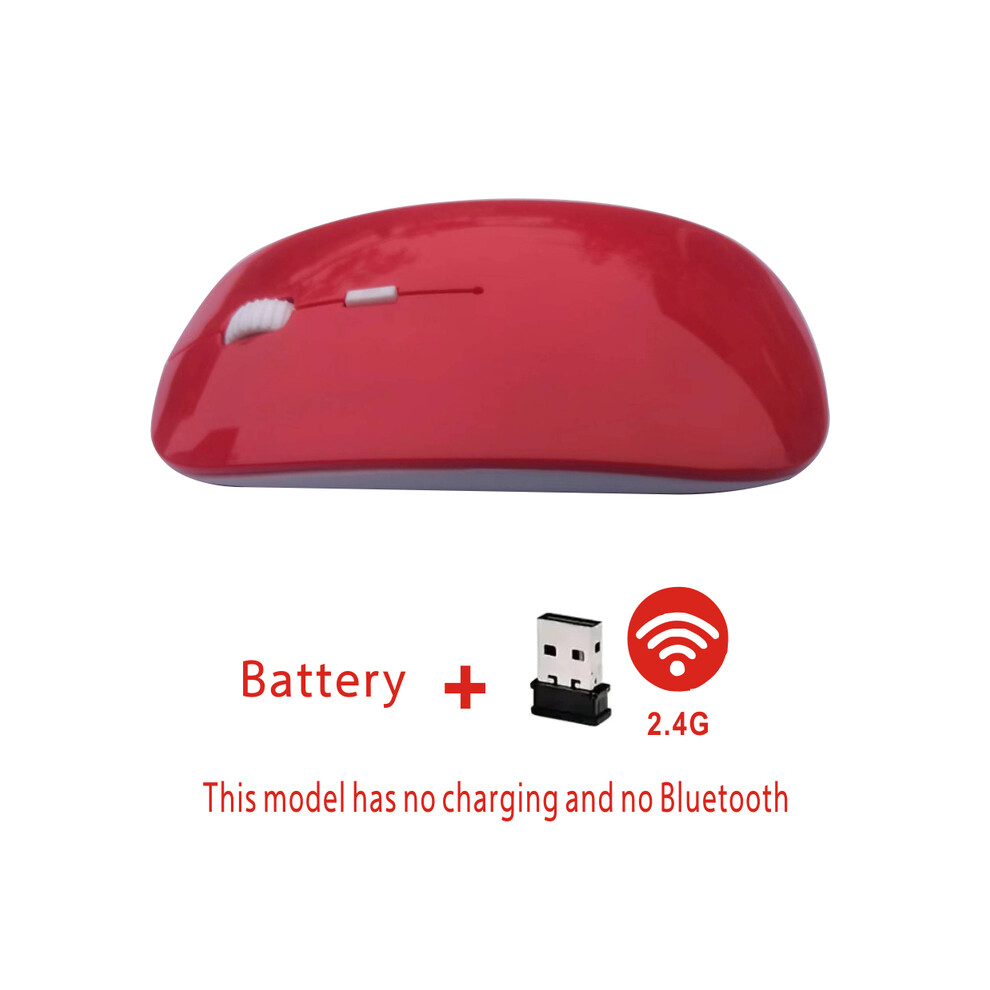 (Bt5.2 2.4G ) Rechargeable Bluetooth Mouse Wireless Dual Mode 5.2 Silent Computer Gaming Ergonomic Mouse 2.4 Usb Black 9036185406611