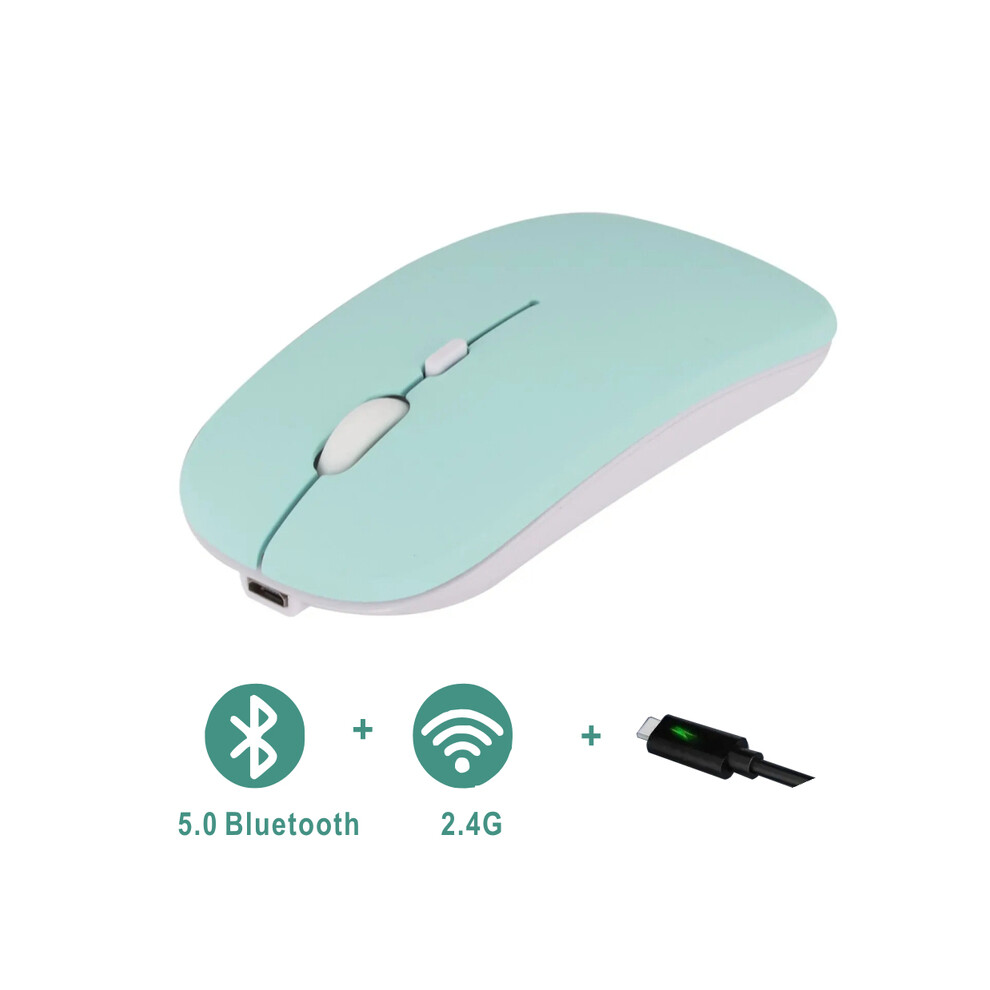 (Golden) Rechargeable Bluetooth Mouse Wireless Dual Mode 5.2 Silent Computer Gaming Ergonomic Mouse 2.4 Usb Golden 9036185406628