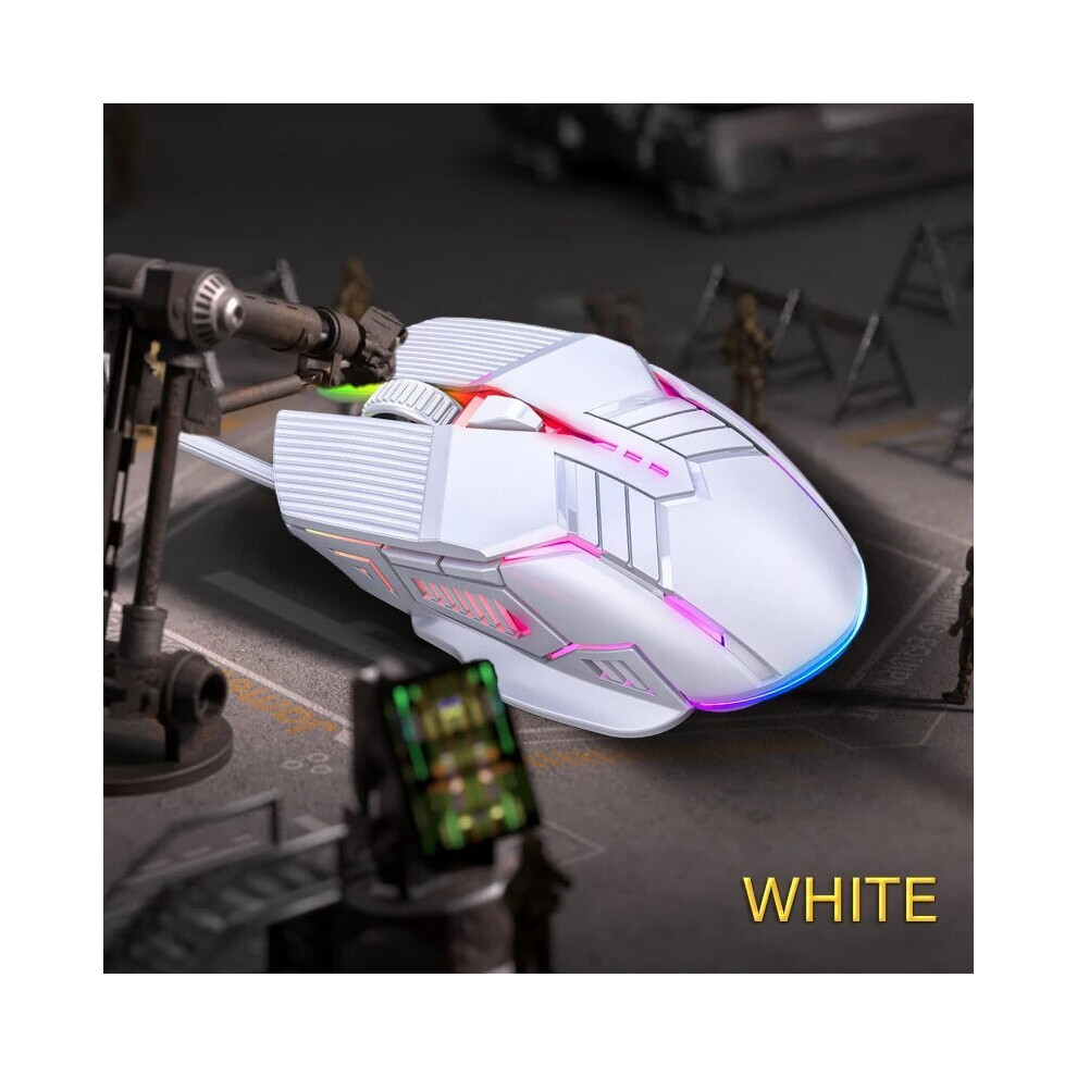 (800X400x2mm, Triangle Ss 5) Gm6 Wired Mouse Rgb Mice Wired Computer Mause Led Backlit Ergonomic Gaming Mouse For Laptop Pc 9036185408462