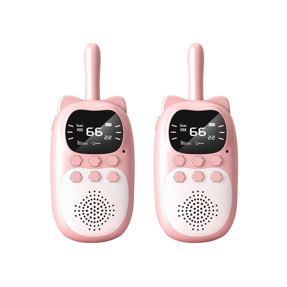 Photos - Radio / Clock MAXPOWER  3km Range Kids Walkie Talkie 2PCS Electronic Toys Children's 1000mAh Gadgets Radio Phone Christmas Birthday (Pink)