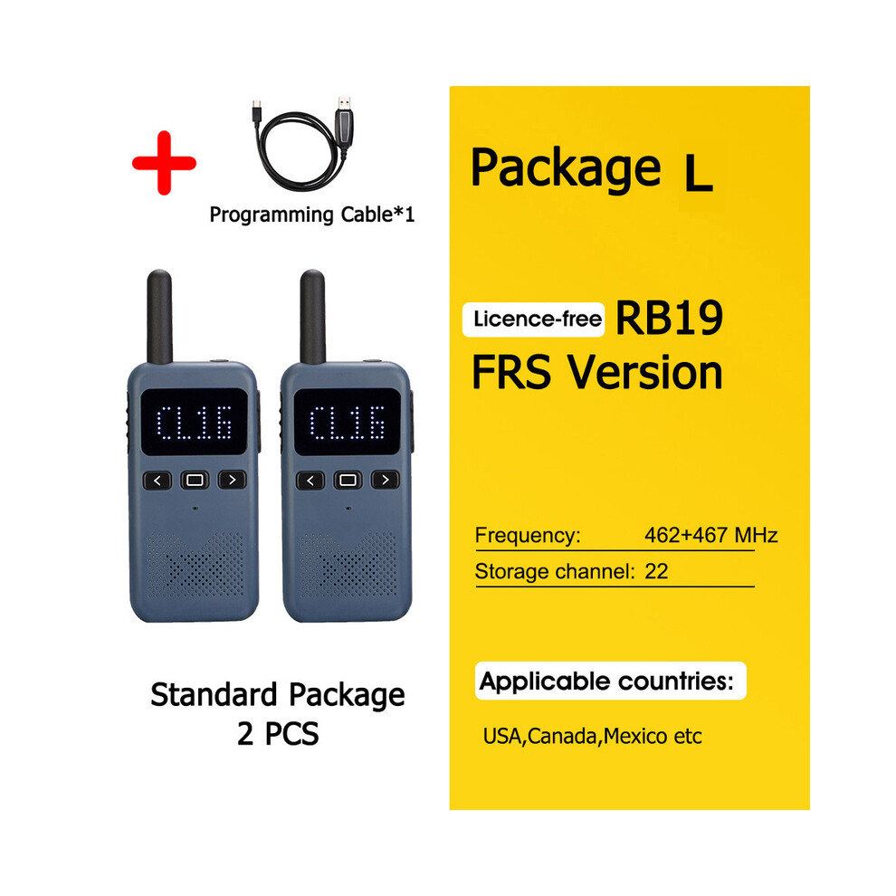 (Package L) Walkie Talkie Mini Retevis Usb Type C Phone Rb619 Pmr 446 Radio Walkie-Talkies 2 Pcs Two-Way Radio Portable 9036185412452