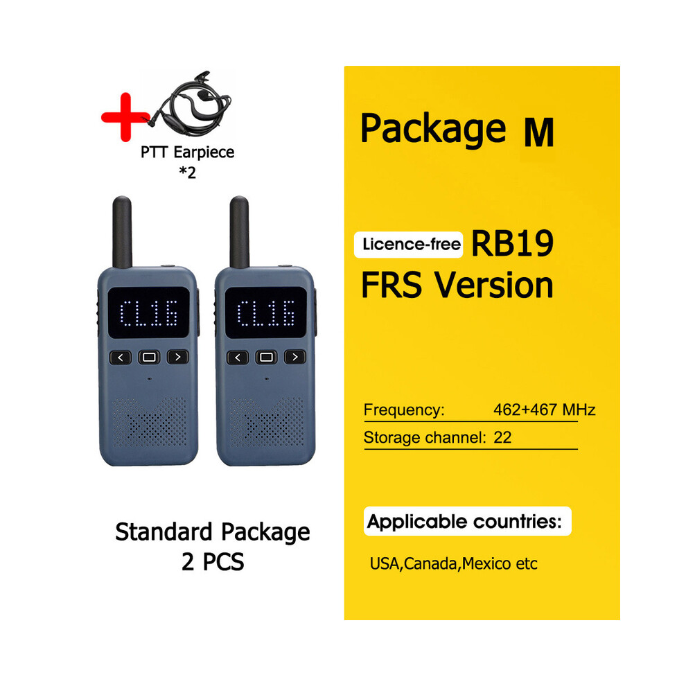 (Package M) Walkie Talkie Mini Retevis Usb Type C Phone Rb619 Pmr 446 Radio Walkie-Talkies 2 Pcs Two-Way Radio Portable 9036185412544