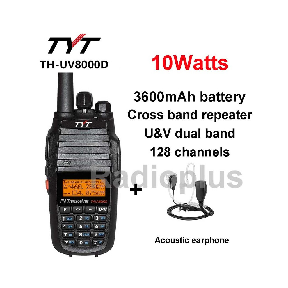 Photos - Radio / Clock MAXPOWER TYT TH-UV8000D Walkie Talkie 10W 136-174MHz 400-520MHz Long Distance FM Portable VHF UHF Dual Bands (Add earphone)