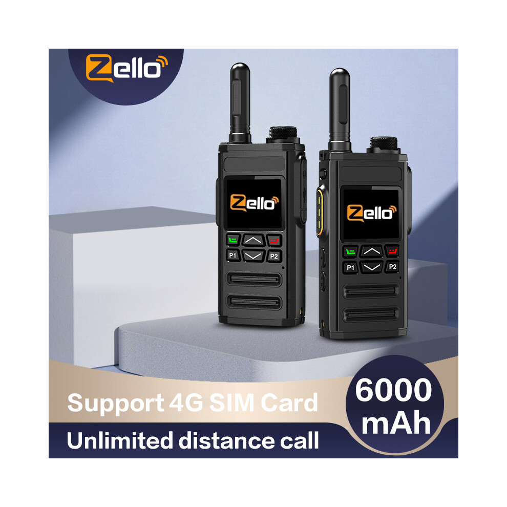 Zello Walkie Talkie 4G Sim Card Wifi Network Cell Phone Radio Long Range 100 Miles Professional Poc 9036185678919