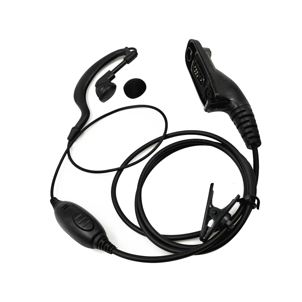 (Black) Ptt Earpiece Headset For Xir P8268 P8668 Apx6000 Apx7000 Apx2000 Dp3400 Dp3600 Dp4400 Dp4800 Dgp6150 Black 9036185677691