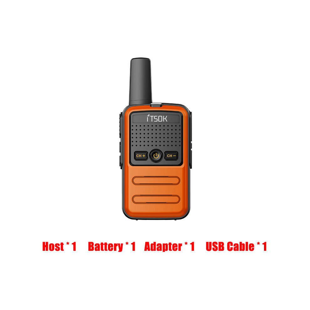(Orange) Itsok Mini Toys 1~5 Km Uhf Gift Two Way Transceiver Colorful Fuselage Kids Talki Walki Walkie Talkie Orange 9036185417105