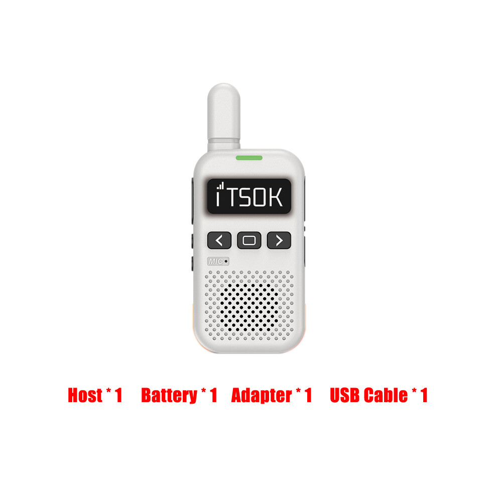 (M1 ) Itsok Mini Toys 1~5 Km Uhf Gift Two Way Transceiver Colorful Fuselage Kids Talki Walki Walkie Talkie White 9036185417129