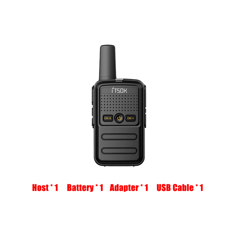 (Black) Itsok Mini Toys 1~5 Km Uhf Gift Two Way Transceiver Colorful Fuselage Kids Talki Walki Walkie Talkie Black 9036185417112
