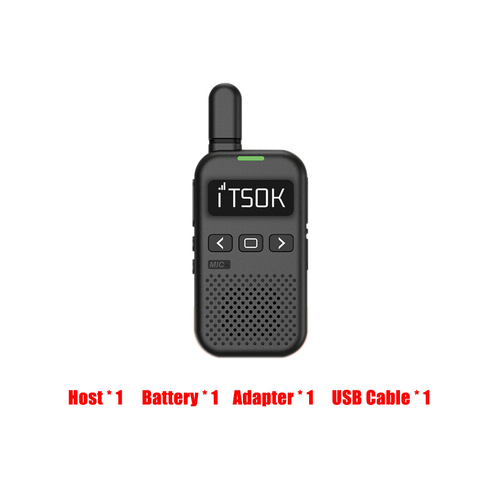 (M1 ) Itsok Mini Toys 1~5 Km Uhf Gift Two Way Transceiver Colorful Fuselage Kids Talki Walki Walkie Talkie Black 9036185417136