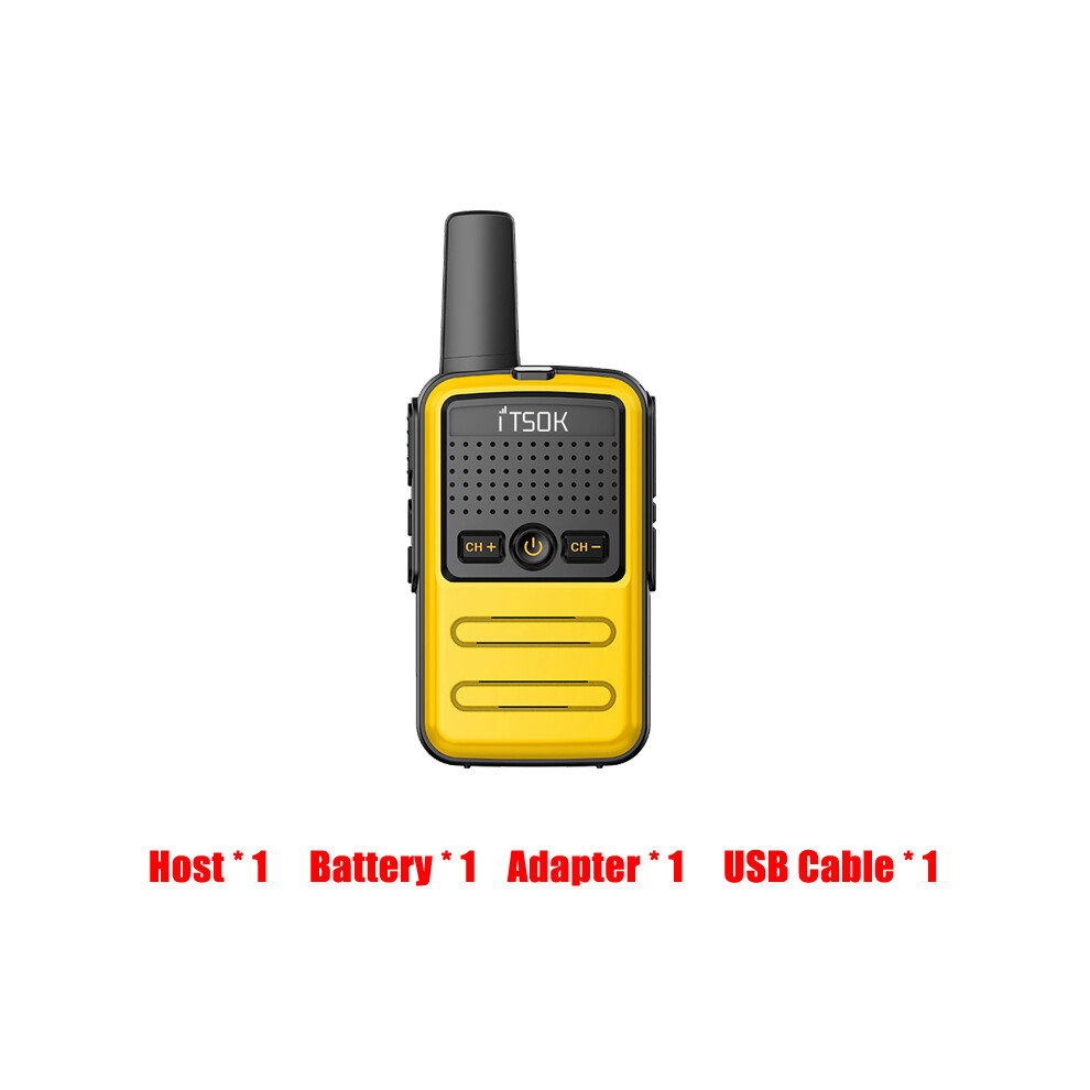 (Yellow) Itsok Mini Toys 1~5 Km Uhf Gift Two Way Transceiver Colorful Fuselage Kids Talki Walki Walkie Talkie Yellow 9036185417143
