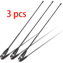 (3 pcs) NA-771 SMA-F SMA Female Dual Band VHF/UHF 144/430MHz Antenna For UV16 UV17 UV9R UV10R Walkie Talkie