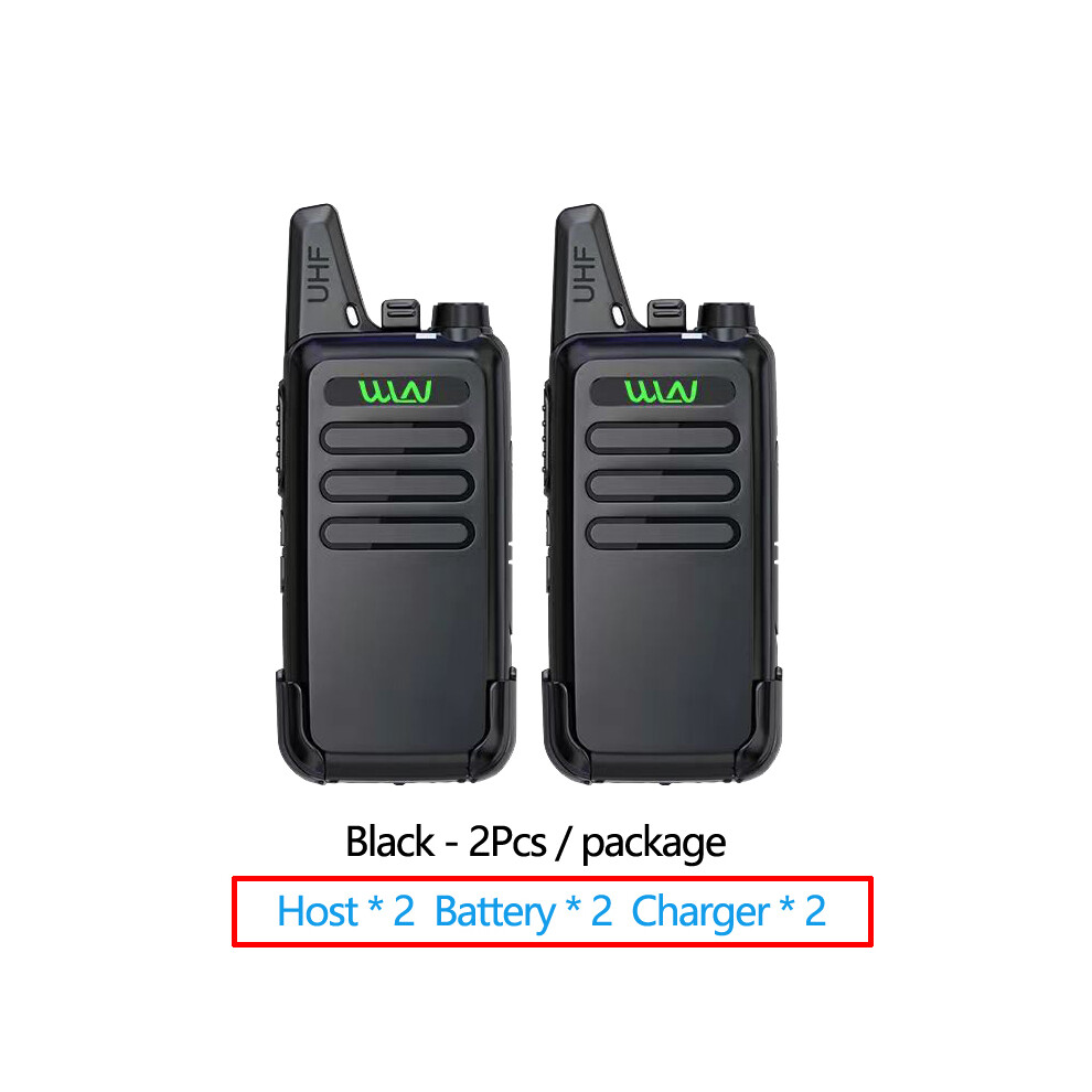 (-2) Mini Portable Radio 400-520Mhz 5W 16 Channel Uhf Transceiver Walkie Talkie Wln Kd-C1 Talki Walki Bf-888S Black 9036185417242