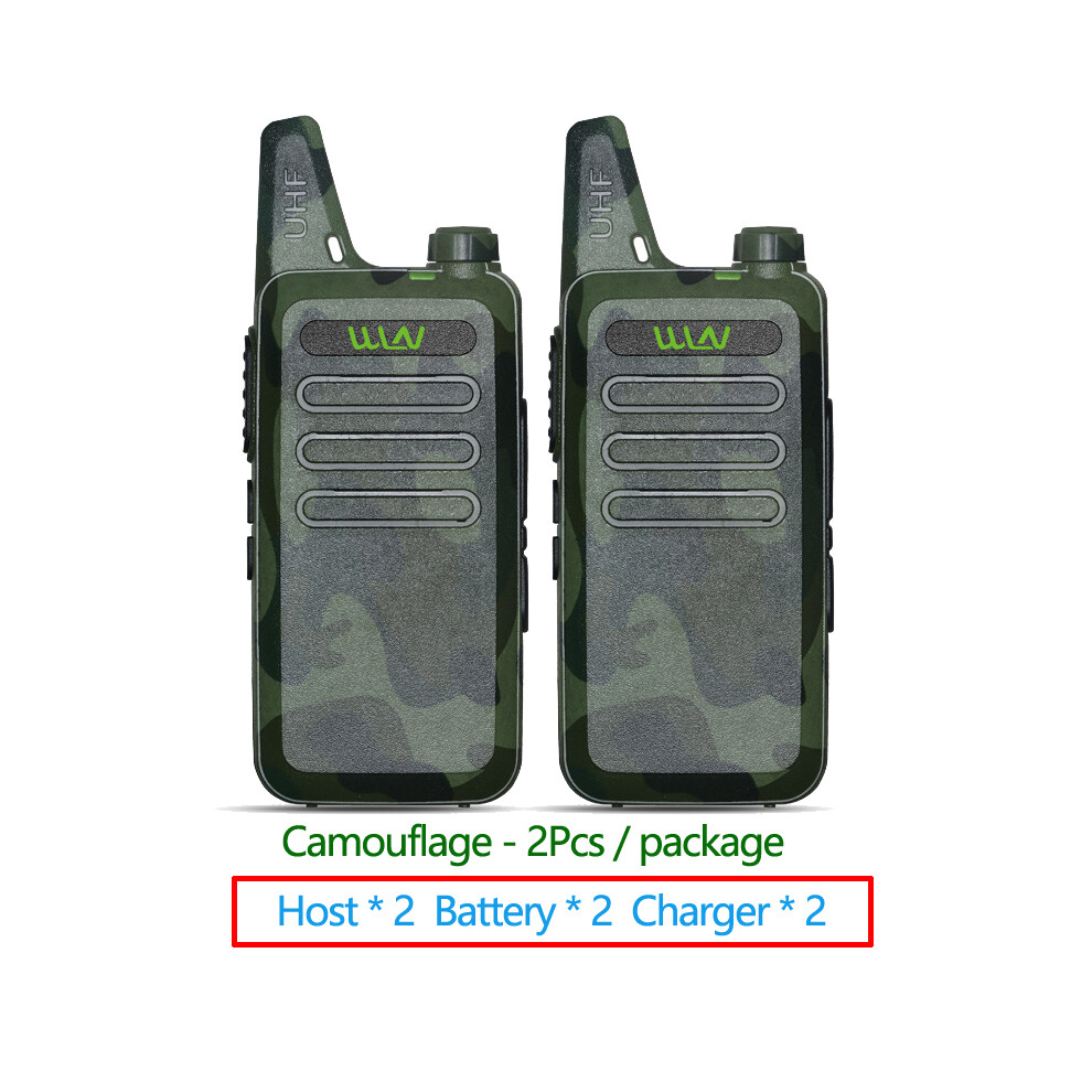 (Camouflage-2) Mini Portable Radio 400-520Mhz 5W 16 Channel Uhf Transceiver Walkie Talkie Wln Kd-C1 Talki Walki Bf-888S 9036185417211