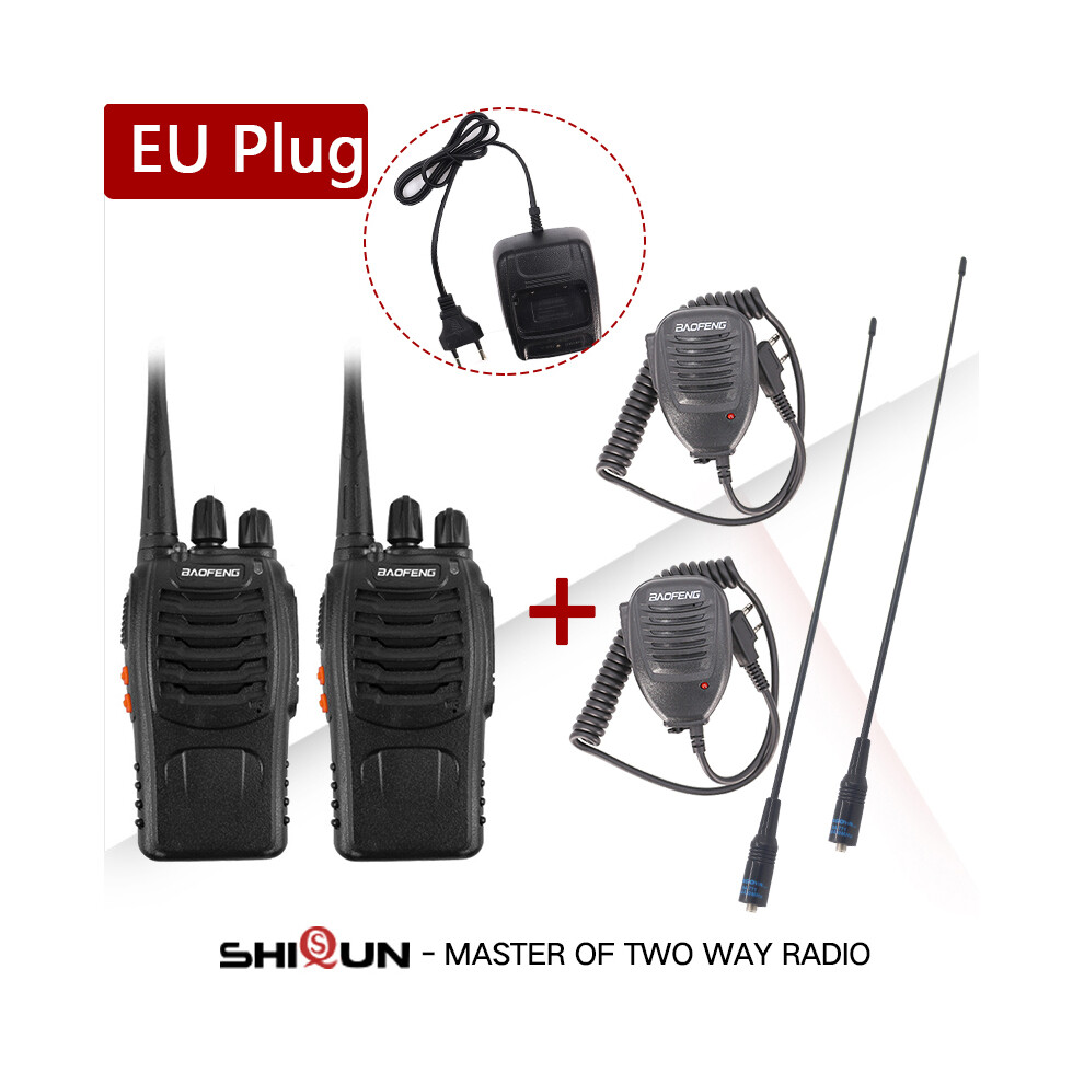 Photos - Radio / Clock MAXPOWER  888S Walkie Talkie BF-888S Two Way Radio 5W 400-470MHz 16CH UHF USB Charge Comunicador Transmitter Transce (2Pcs EU-Mic-771)