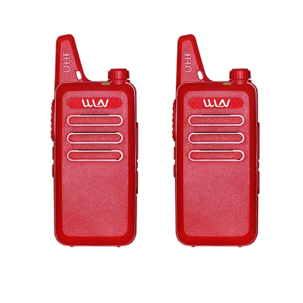 (-2Pcs) Wln Kd-C1 Uhf 400-470 Mhz Mini Walkie Talkie 16 Channel Tpye-C Charging Kd-C1t Portable Walkie Talkie Red 9036185430029