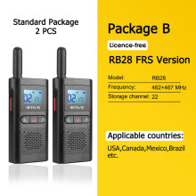 (FRS RB28) Retevis RB628 Mini Walkie Talkie Rechargeable Walkie-Talkie 2 pcs included PMR446 Long Range Portable