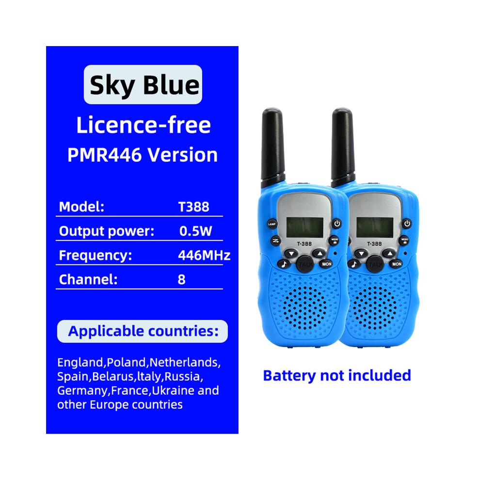 Photos - Radio / Clock MAXPOWER  2Pcs Portable Child Walkie Talkies 0.5W Child Electronic Radio Handheld Children's Walkie Talkie With (EU blue)
